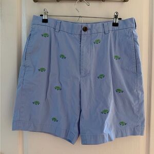 Brooks Brothers Light Blue Embroidered Shorts